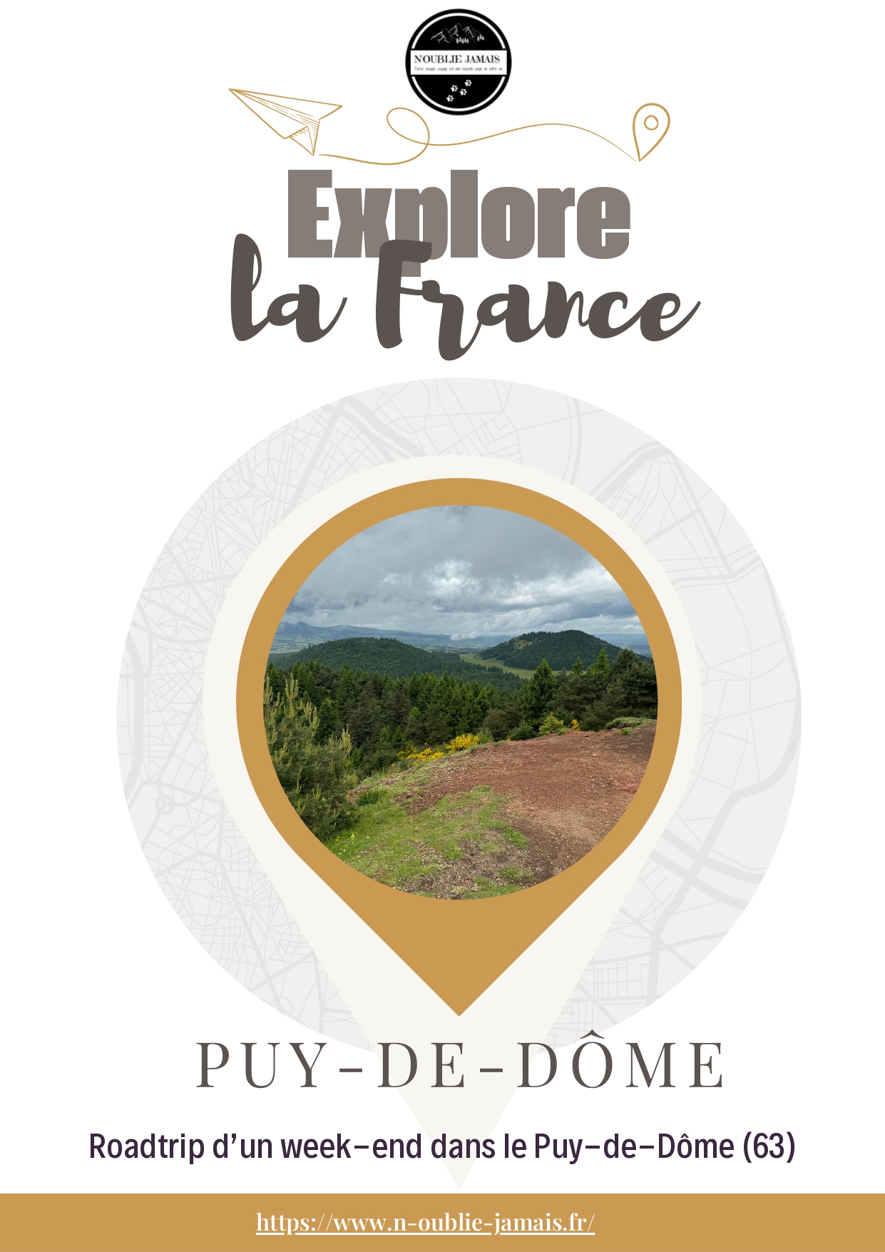 Page de couverture du roadbook week-end dans le Puy-de-Dôme – guide roadtrip Auvergne