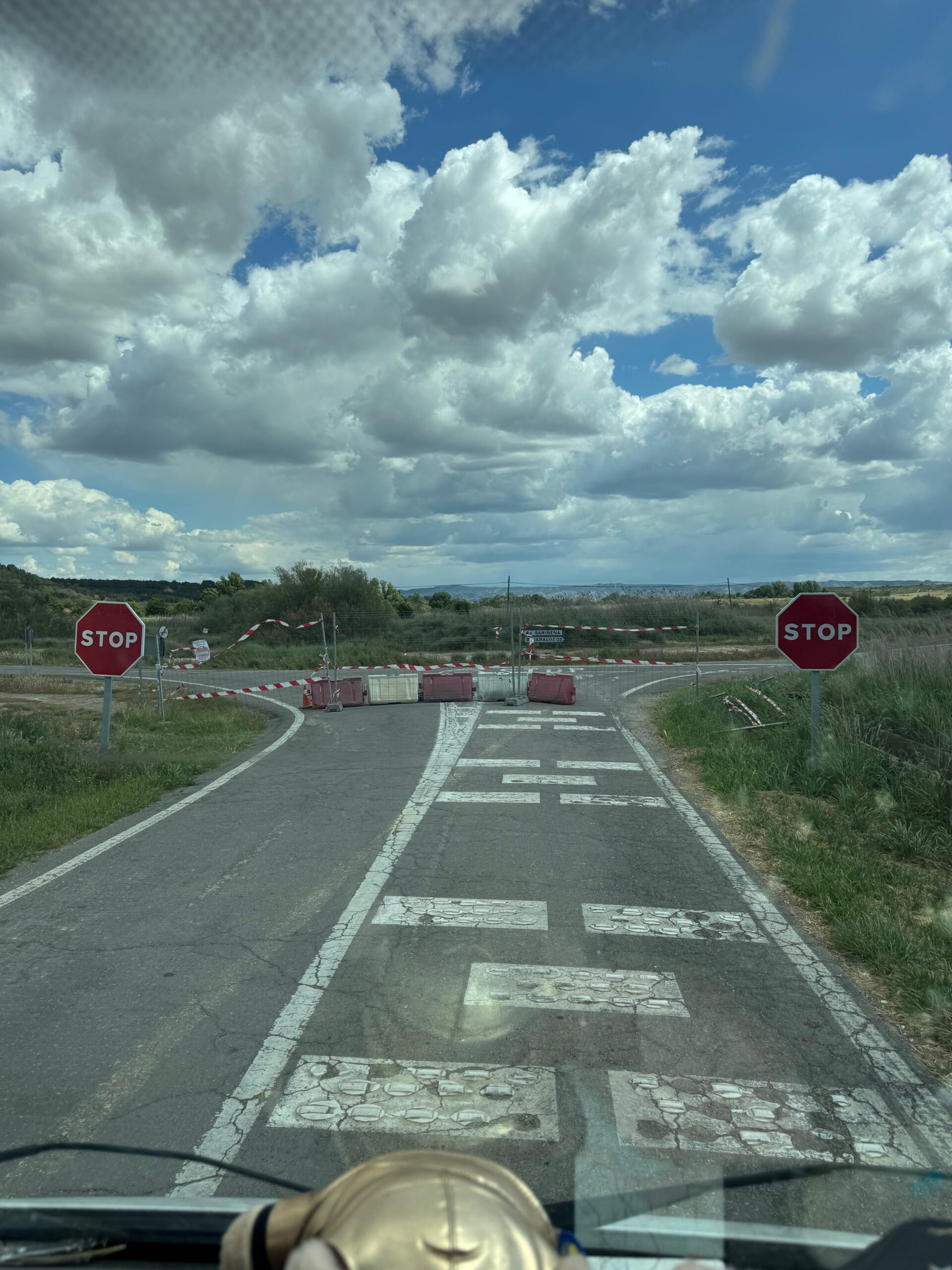 travaux non indiqués sur les routes d'espagne du nord - 1